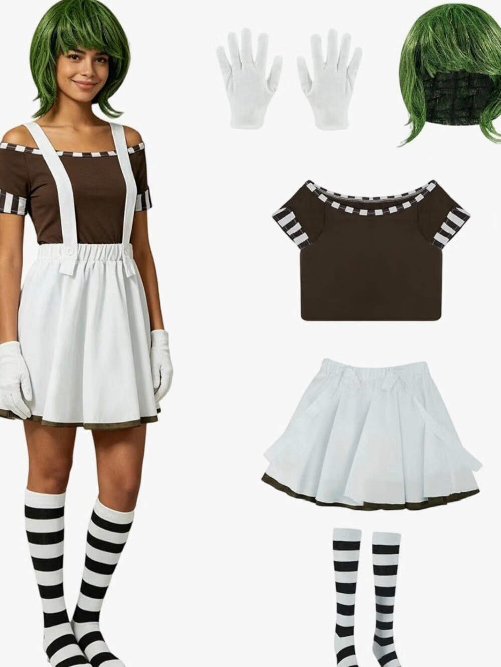 NIB Female Oompa Loompa Halloween Costume - Large